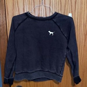 PINK crew neck sweater w/ fleece lining